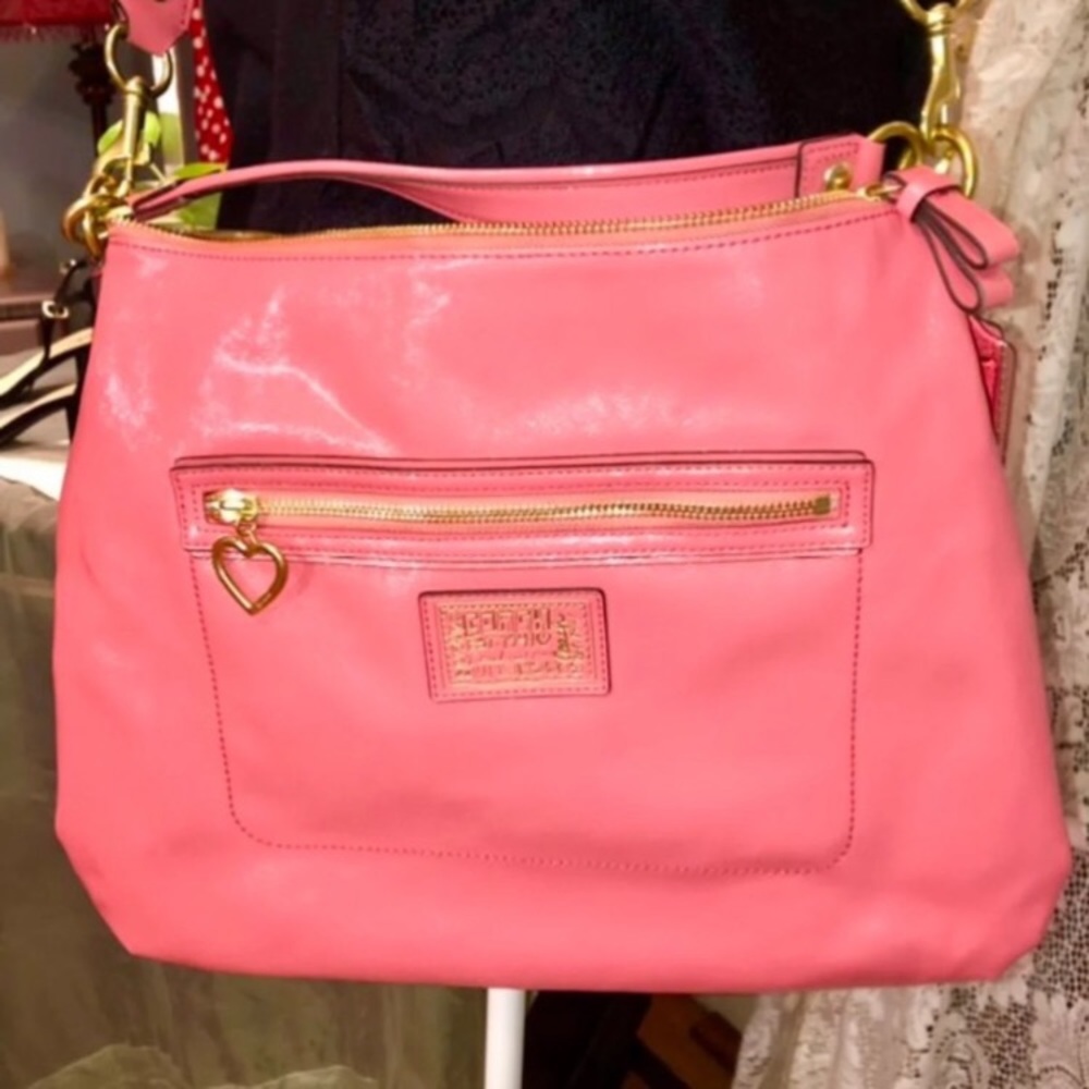 NWT Coach Daisy leather convertible purse Coral Crossbody purse bag - Picture 3 of 12
